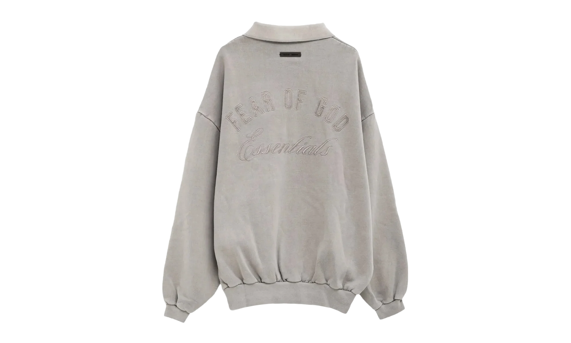 Embroidered Classic Polo Sweatshirt "Smoke Grey" 192HO252041F