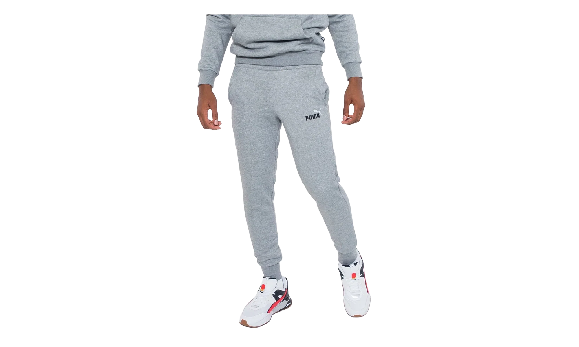 Essential+ Embroidery Logo Fleece Pants "Medium Gray Heather" 846810 03