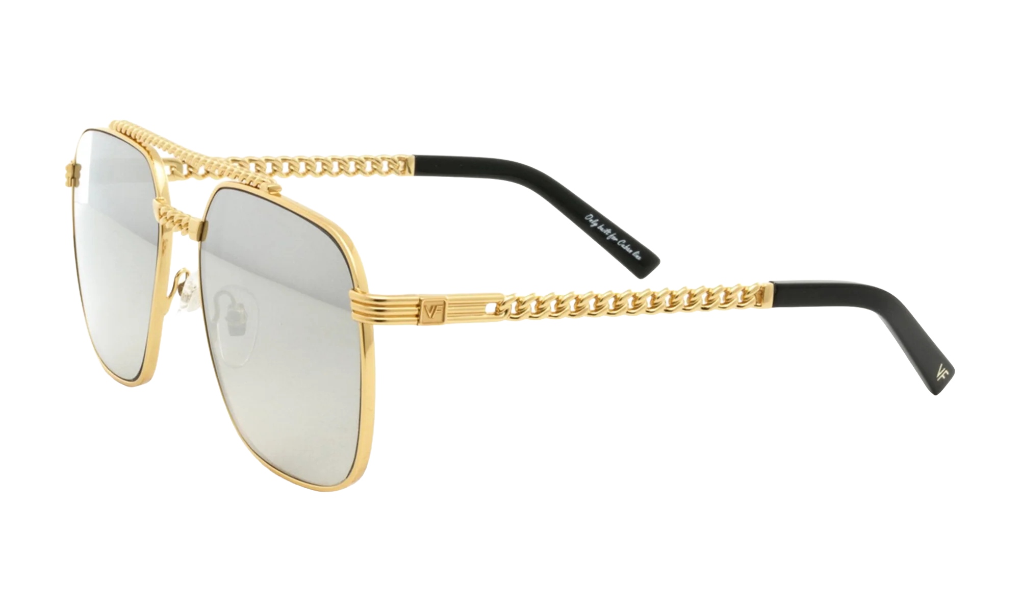 XL Cuban Link Edition 24KT "Yellow Gold / Dark Gray Gradient Mirror Flash Silver" CLXL2 0001 16D3