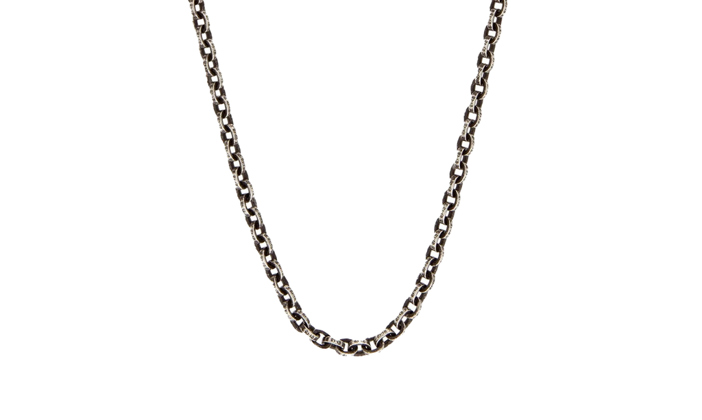 16" Paper Chain Necklace "Silver" CHRM1175