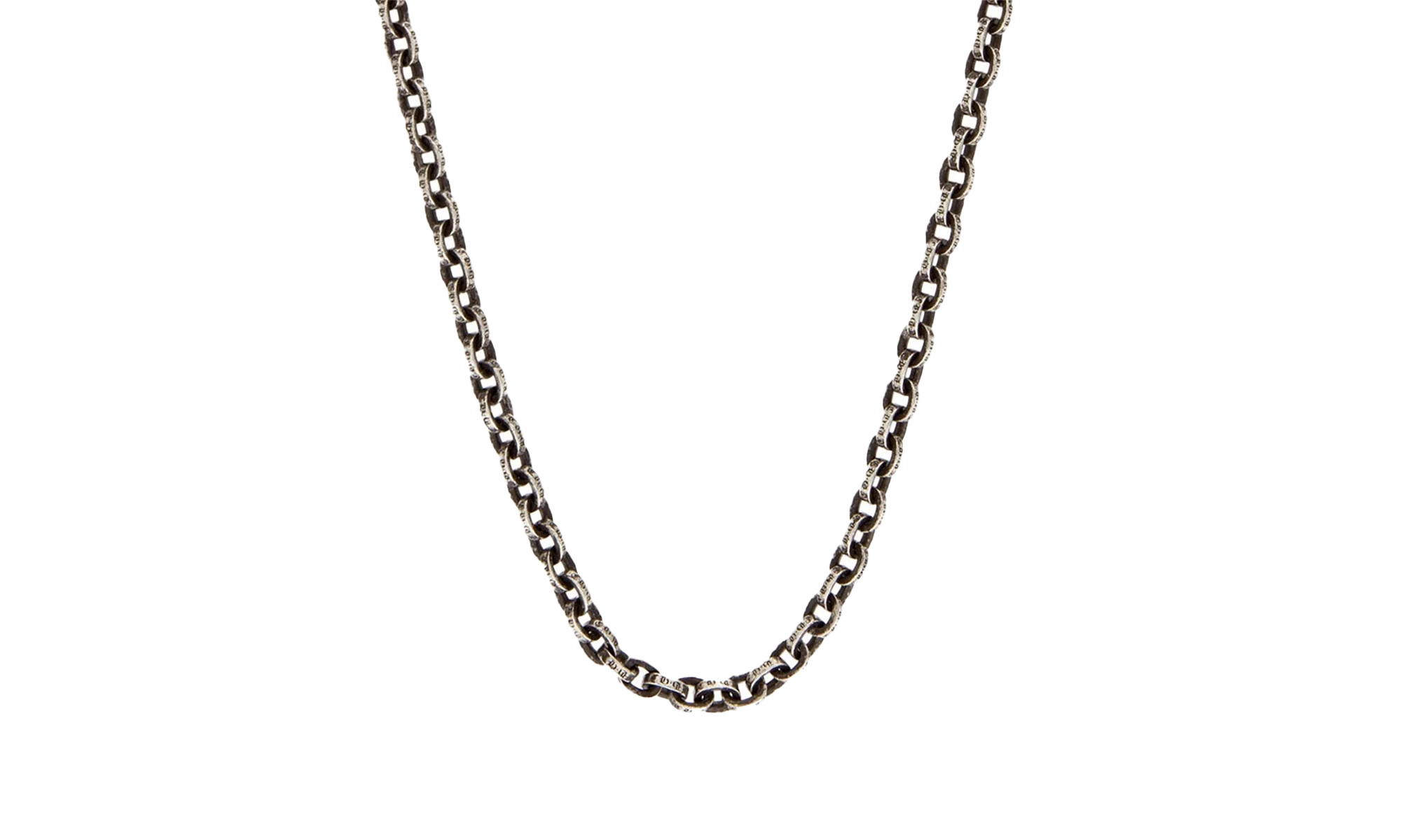 16" Paper Chain Necklace "Silver" CHRM1175