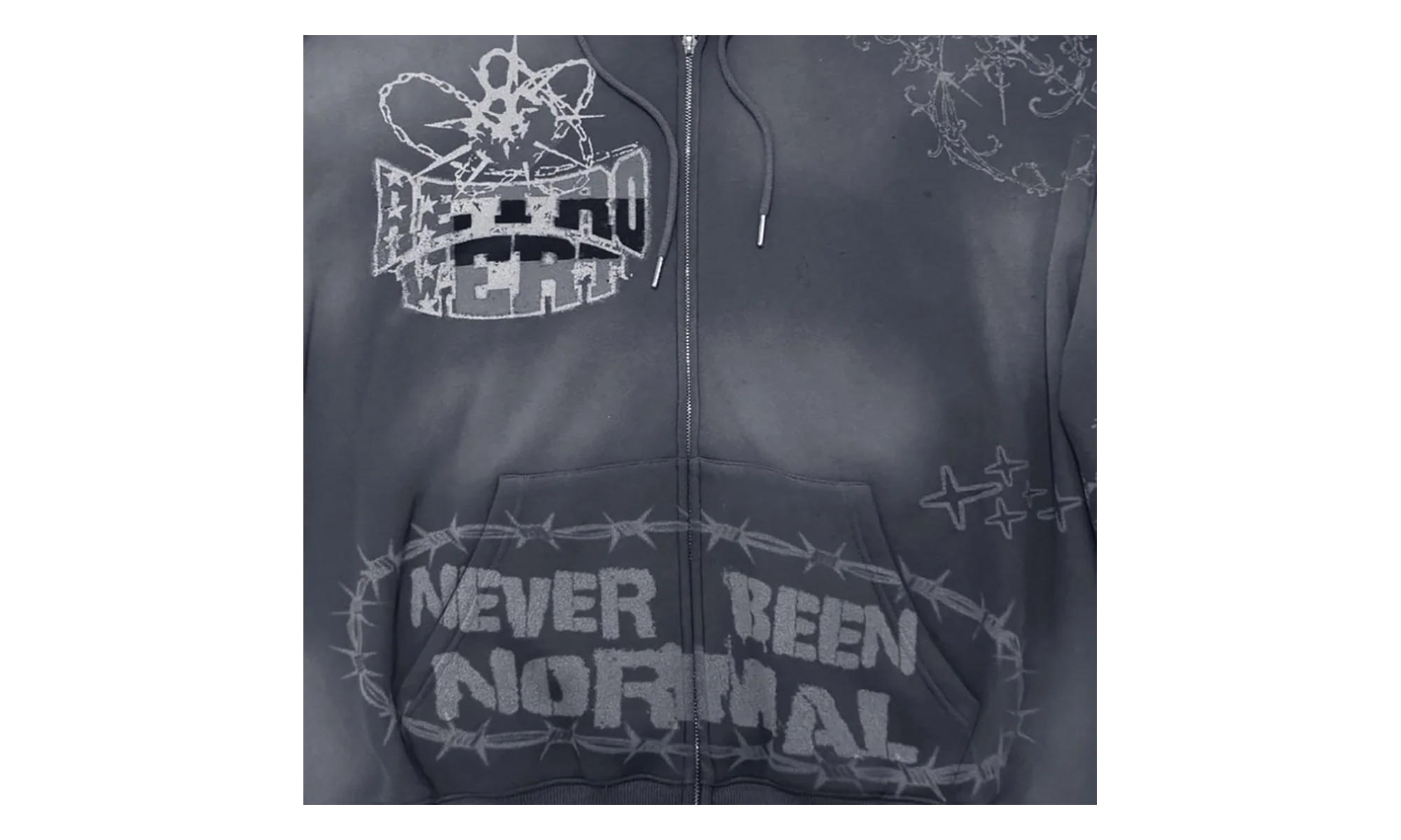 Destroyer Zip Up Hoodie "Black" RET006