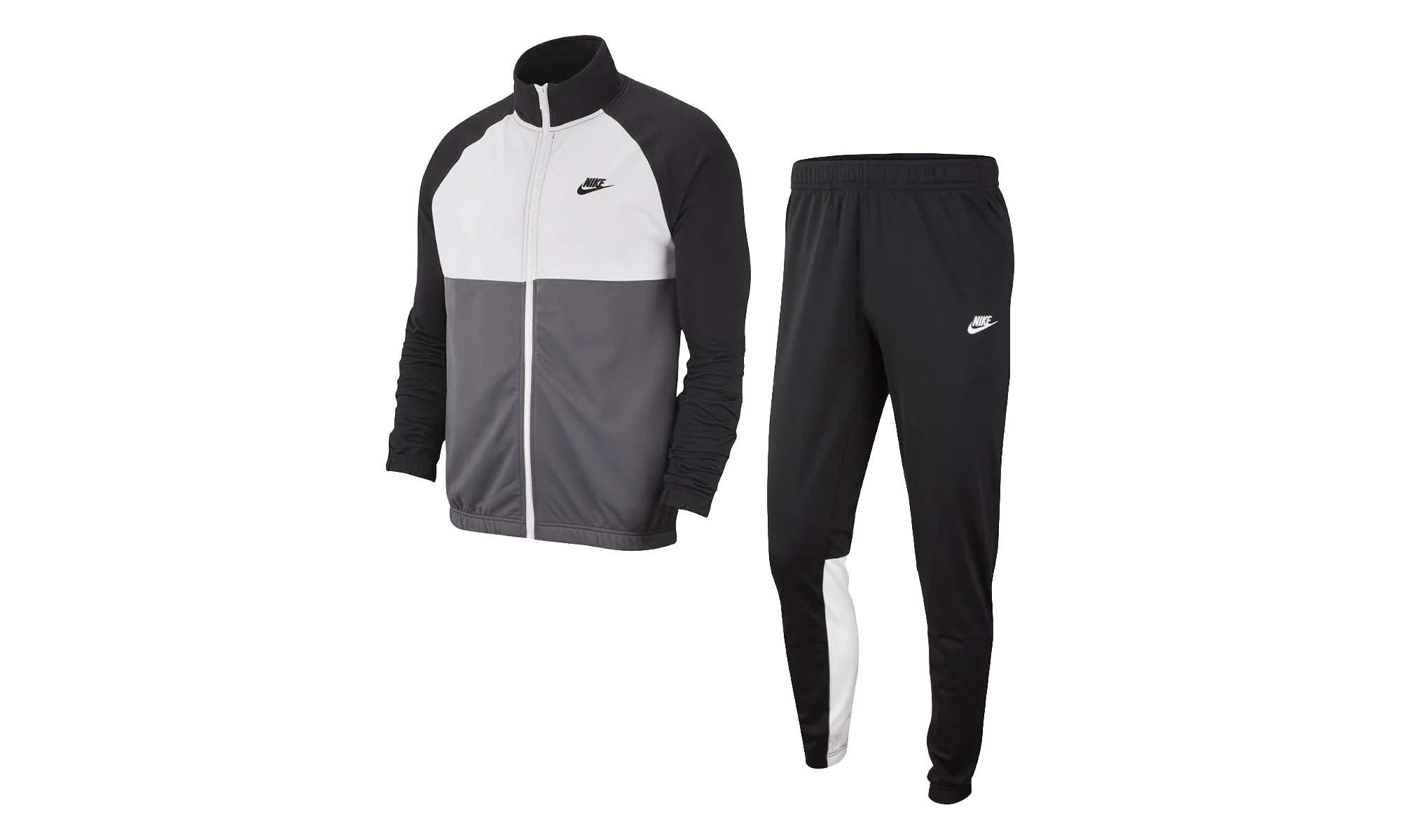 Park 18 Poly Tracksuit Mens "Black Grey" BV3055 010