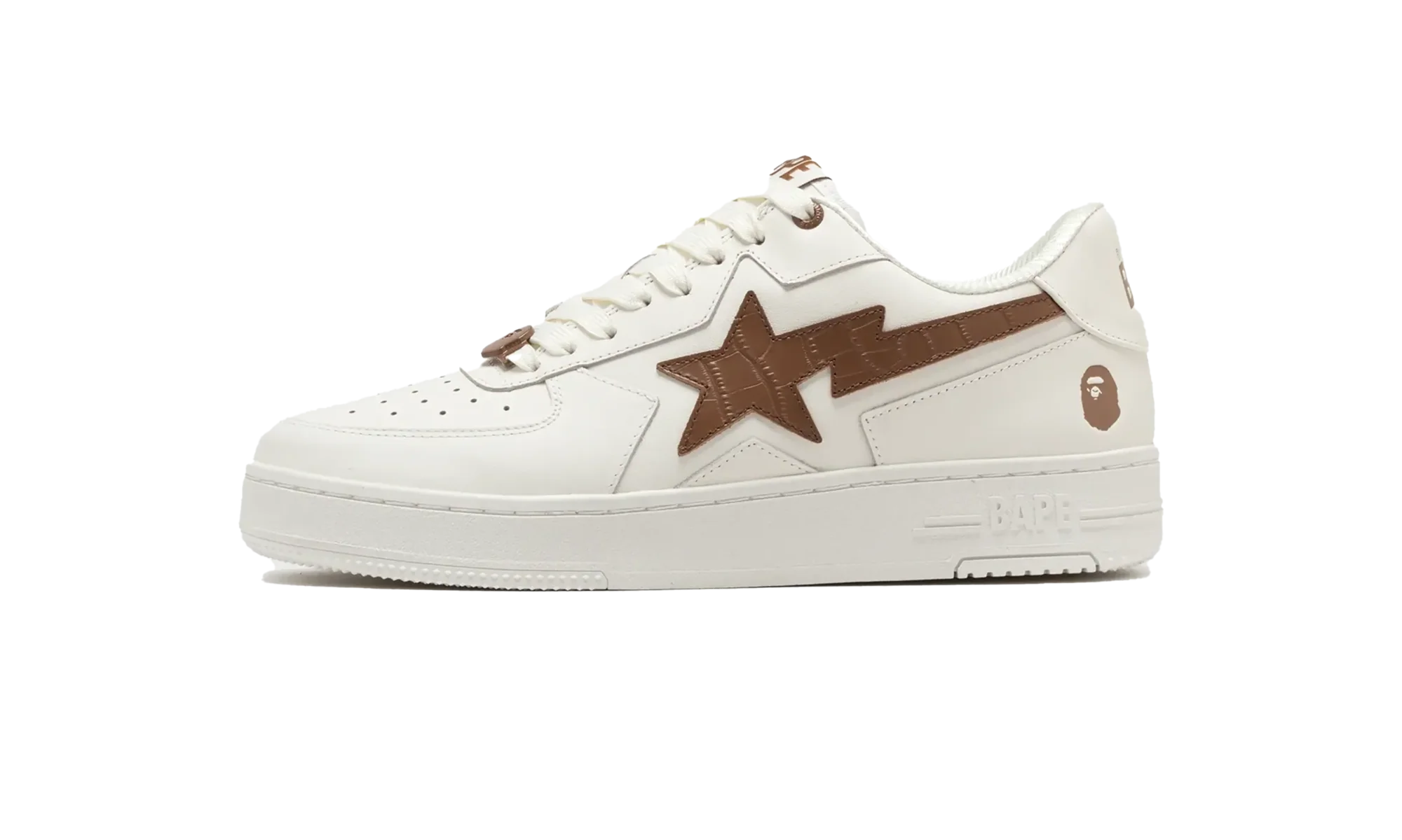 A Bathing Ape Sta Icon #1 "White Brown Croc" 001FWL301306M BRW
