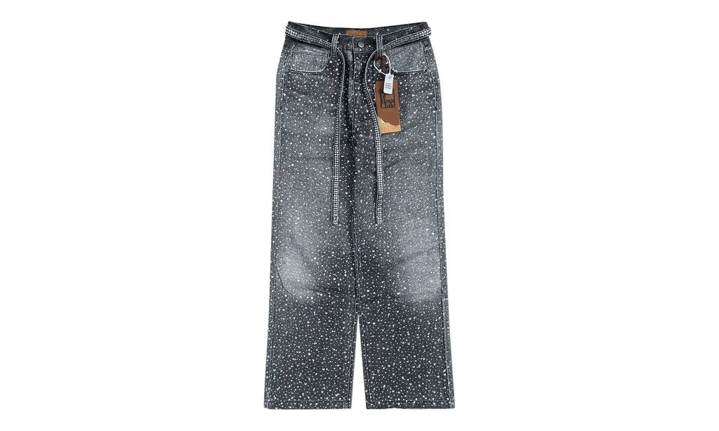 3D Printed Washed Swarovski Diamond Jean "Black" BC24SSPT06 BLAC