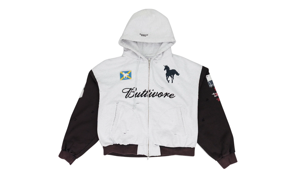 Buttivore Zip Hoodie "White" PI00008