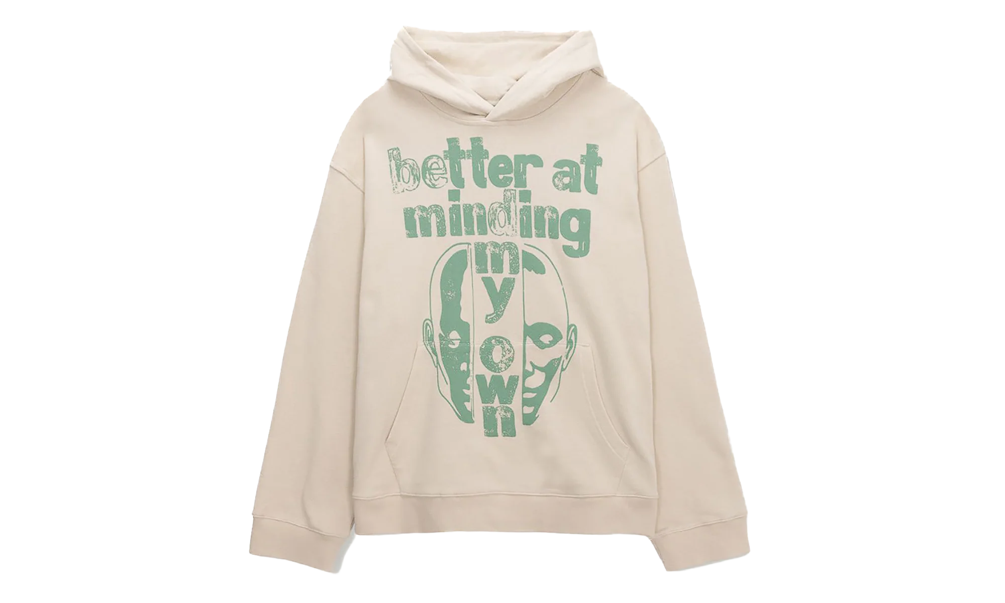 Better At Minding My Own Pullover Hoodie "Taupe" HTG260165 TAUP