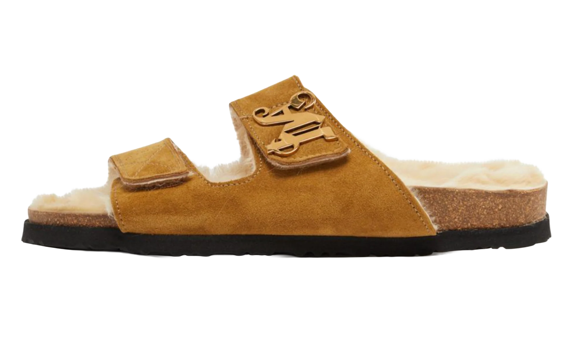 Open Toe Slipper Sandals "Camel" PMIH009F23LEA0016261