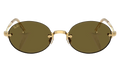 Ray-Ban Rimless "A$AP Rocky - Polished Arista Gold with Dark Brown Lens" RB3929 001 73