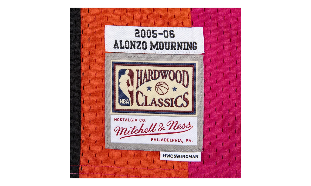 NBA Alonzo Mourning Reload Swingman Jersey "2005 Miami Heat - Pink" SMJYCP19297 MHEPINK05AMO
