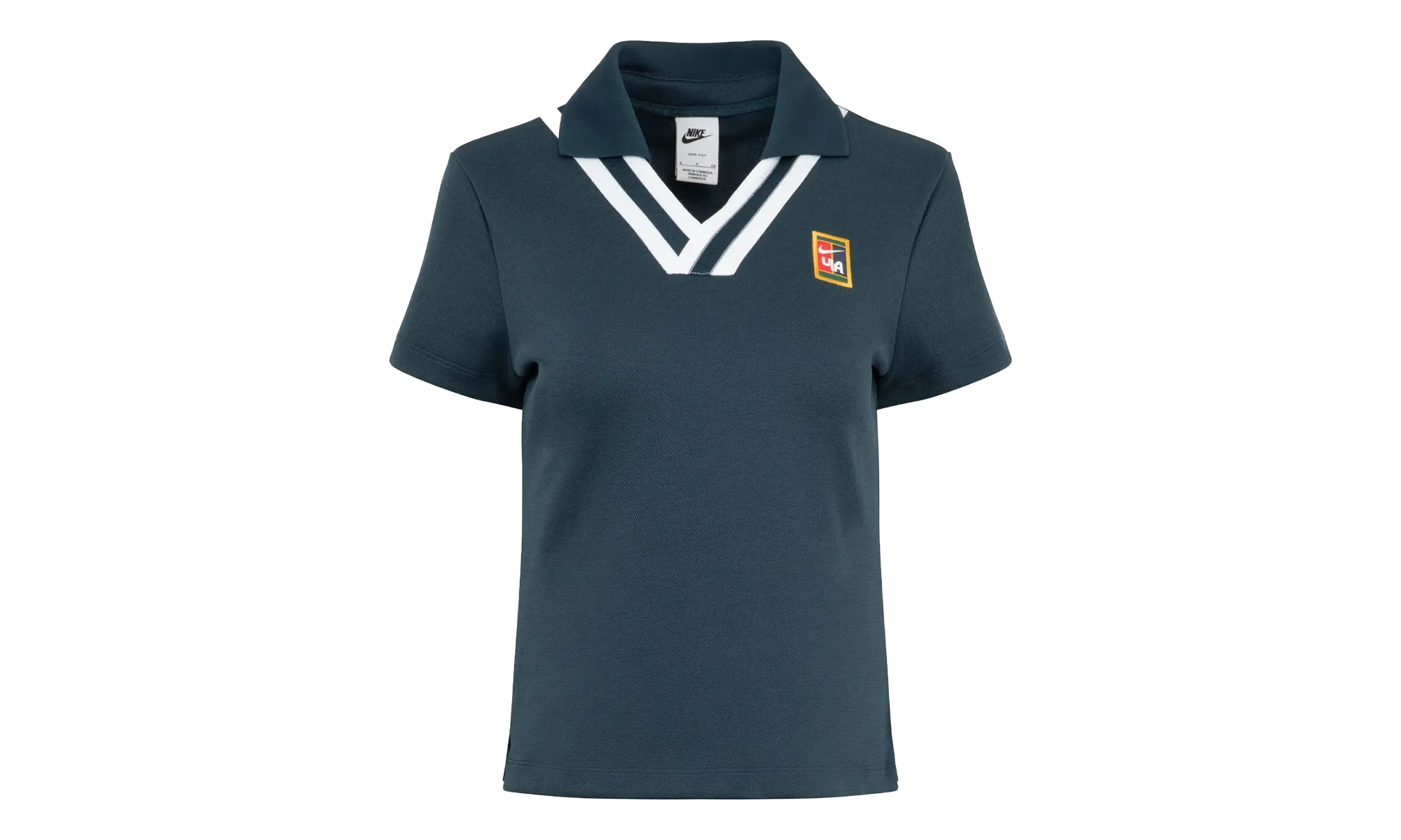YOON Short-Sleeve Polo Top WMNS "Armoury Navy / White" FZ0276 478