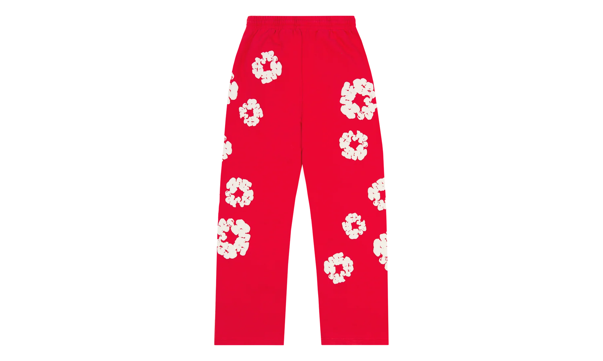Cotton Wreath Baggy Sweatpants "Red" DT161