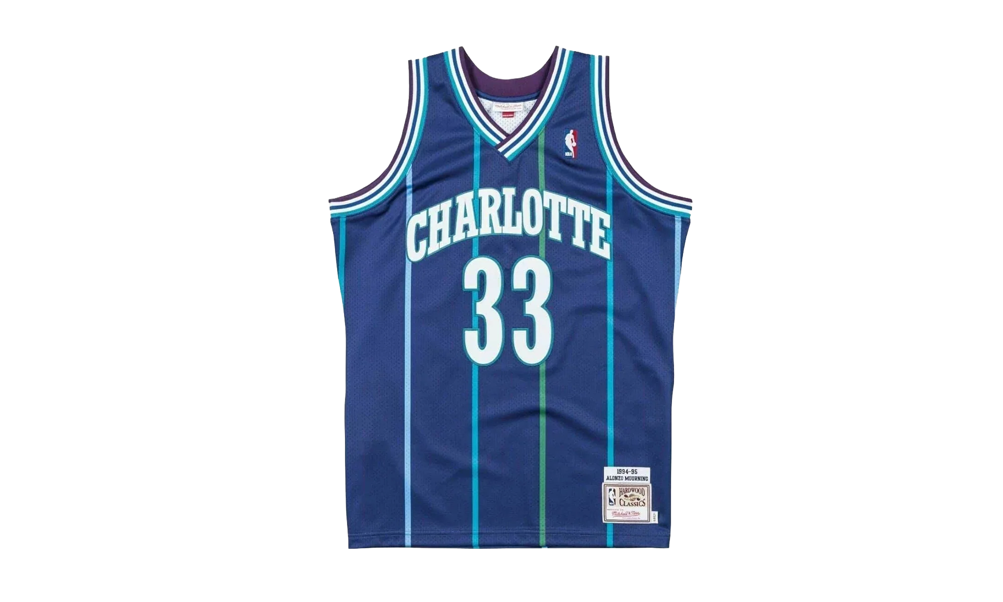NBA Alonzo Mourning Authentic Jersey "1994 Charlotte Hornets - Dark Purple" AJY4LG19020 CHODKPR94AMO