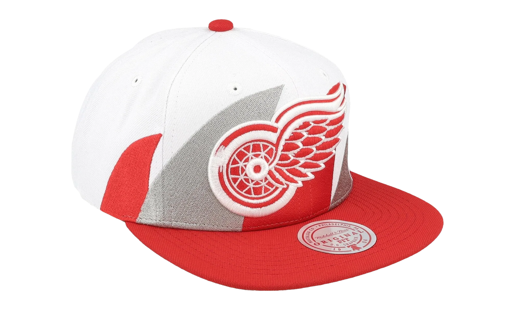 NHL Vintage Sharktooth Snapback Cap "Detroit Red Wings - White" 6HSSSH22088 DRWWHIT