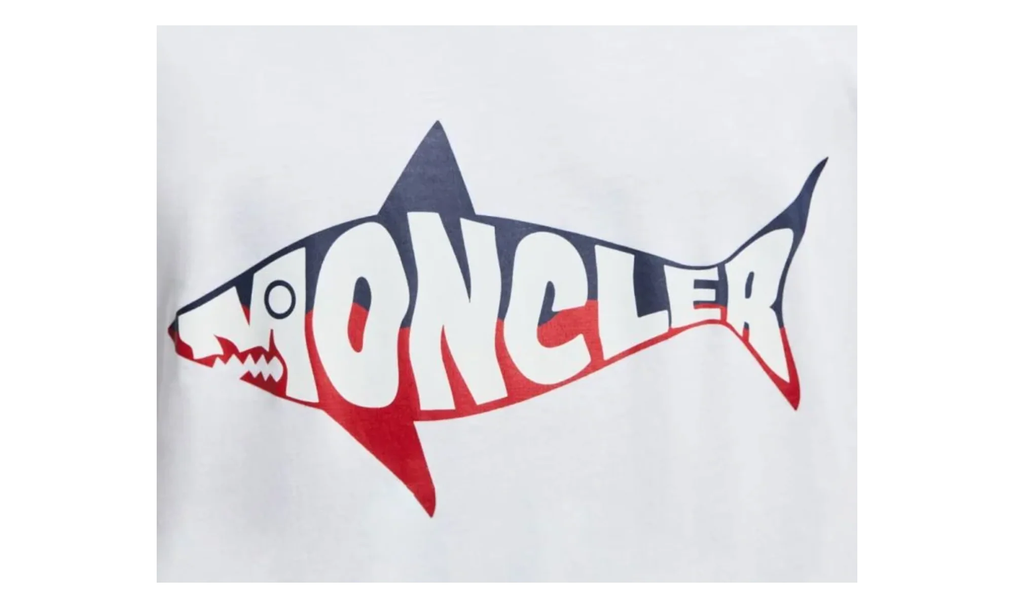 Shark Print T-Shirt "White" MON20