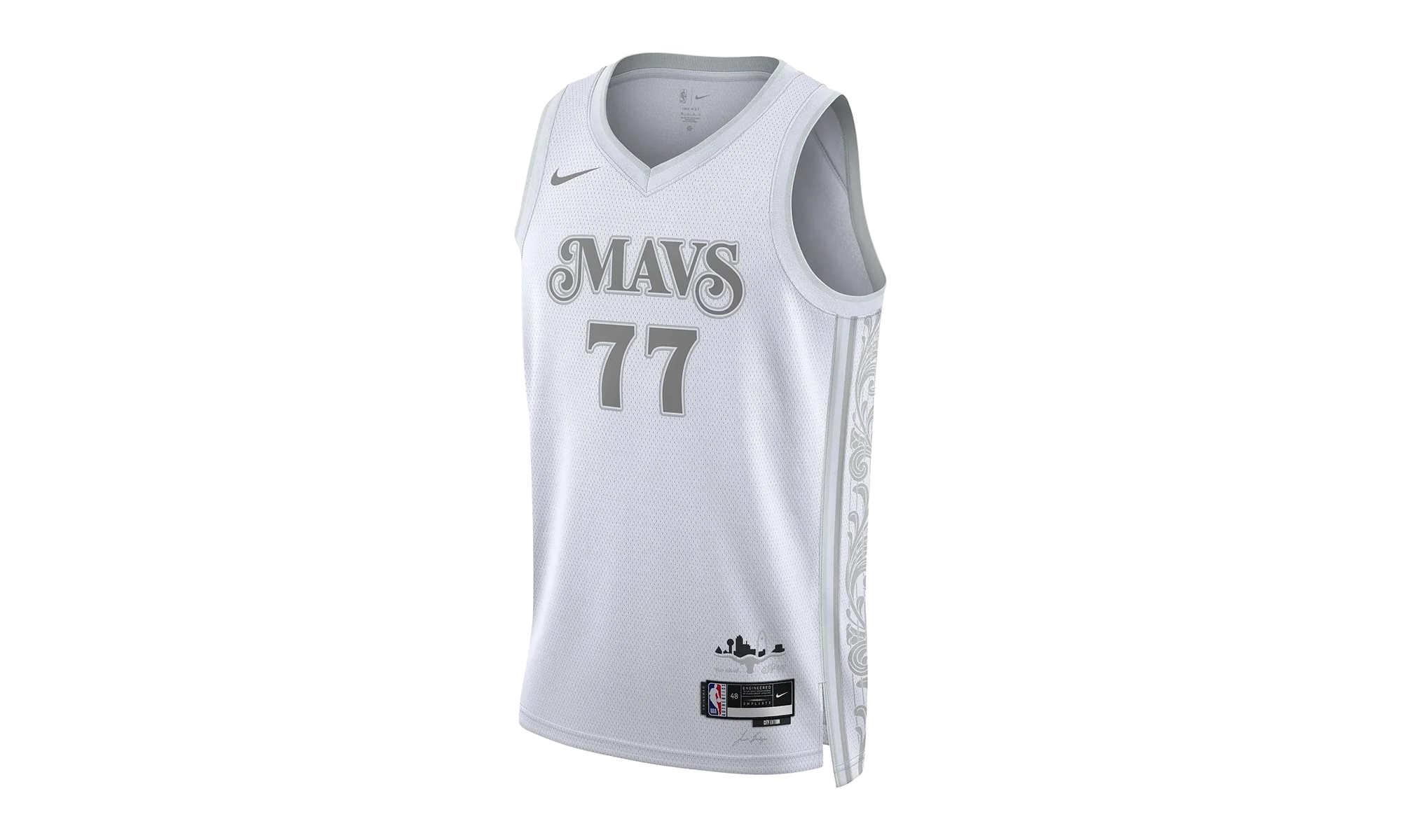 NBA DALLAS MAVERICKS CITY EDITION JERSEY GS "77 DONCIC - White" 9Z2B7BU8P24 MAVL