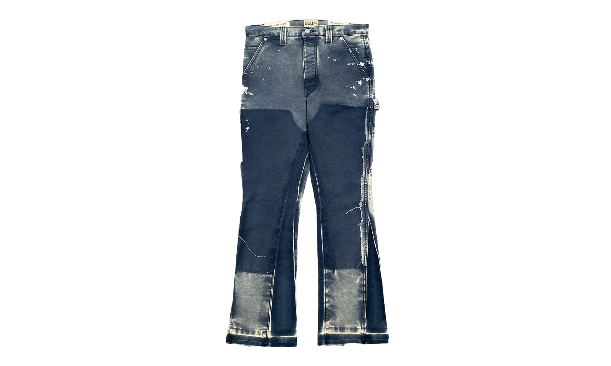 LA Flare Carpenter Pants Paint Splatter "Navy Blue Multi" GD134