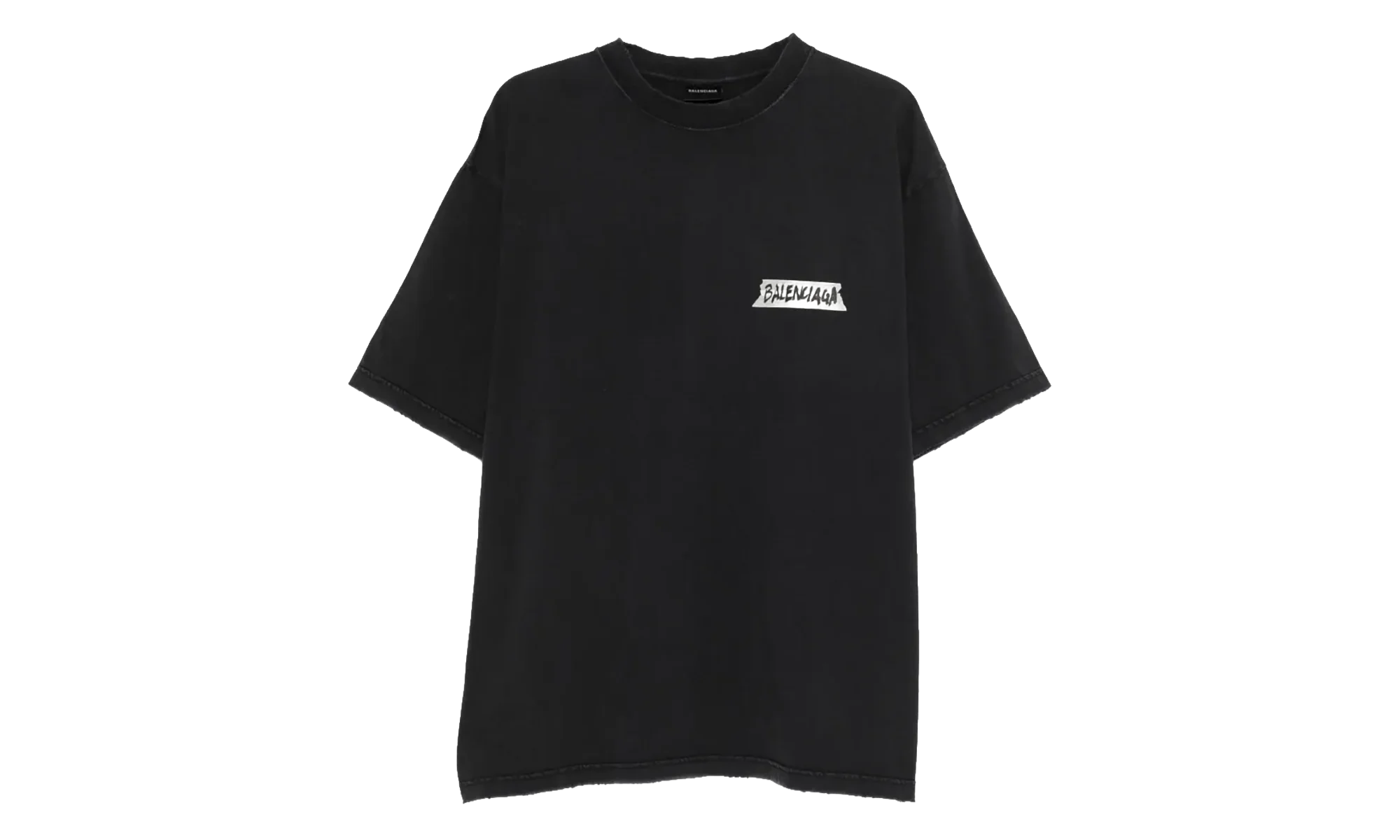 Masking Tape Medium Fit T-shirt "Faded Black" 764235 TTVL6 1041