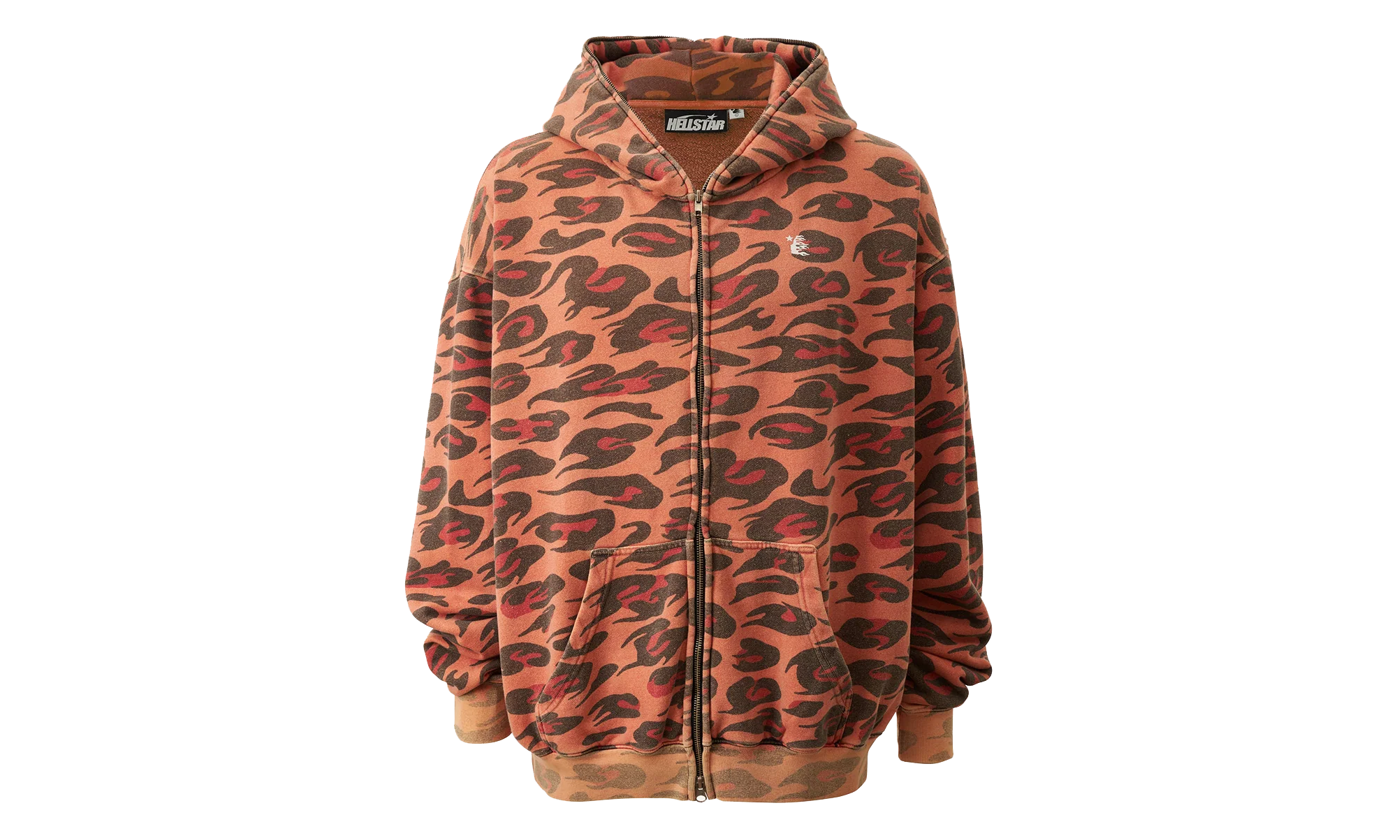 Sunfaded Cheetah Zip-Up Jacket "Red" HSR269