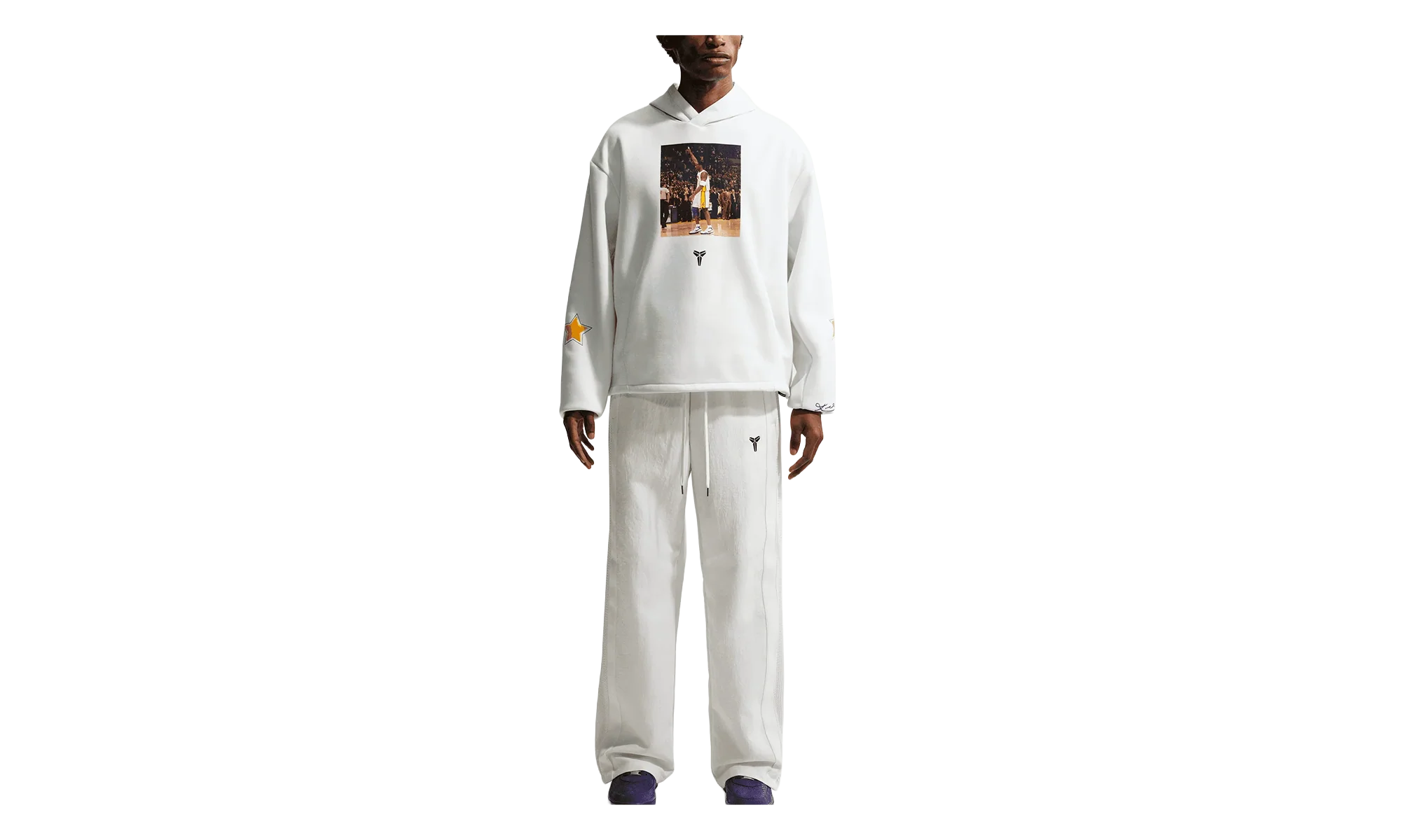 Kobe Bryant 81 Fleece Hoodie "White / Black" IO9561 100
