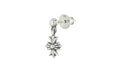 TINY E CROSS EARRING DROP STERLING SILVER "SINGLE EARRING" CHRM0682
