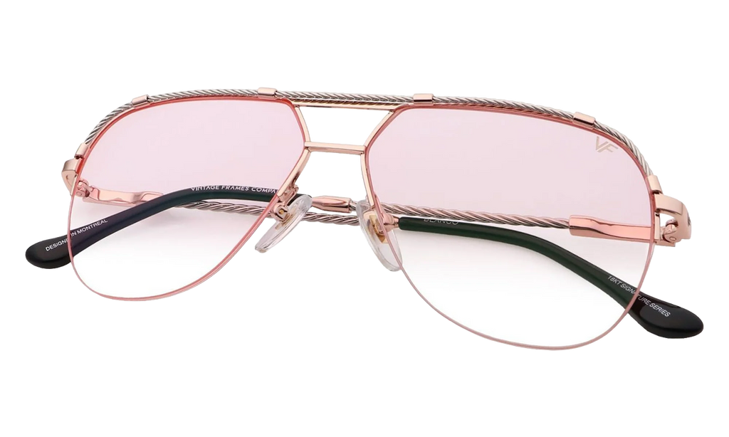 Blanco Half Rim 24KT Two-Tone "Rose / White Gold / Pink Gradient Photochromatic" HRBA2 0008 17A5