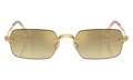 Ray-Ban Rimless "A$AP Rocky - Polished Arista Gold with Brown Mirror Gold Gradient Lens" RB3928 001 7I