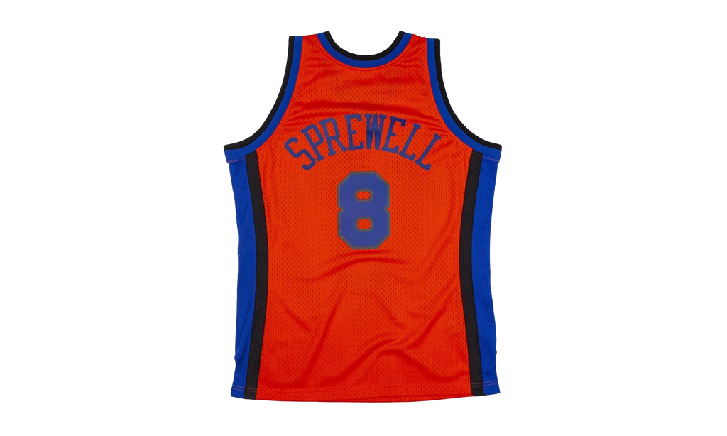NBA Latrell Sprewell Reload Swingman Jersey "1998 New York Knicks - Orange" SMJYCP19287 NYKORAN98LSP