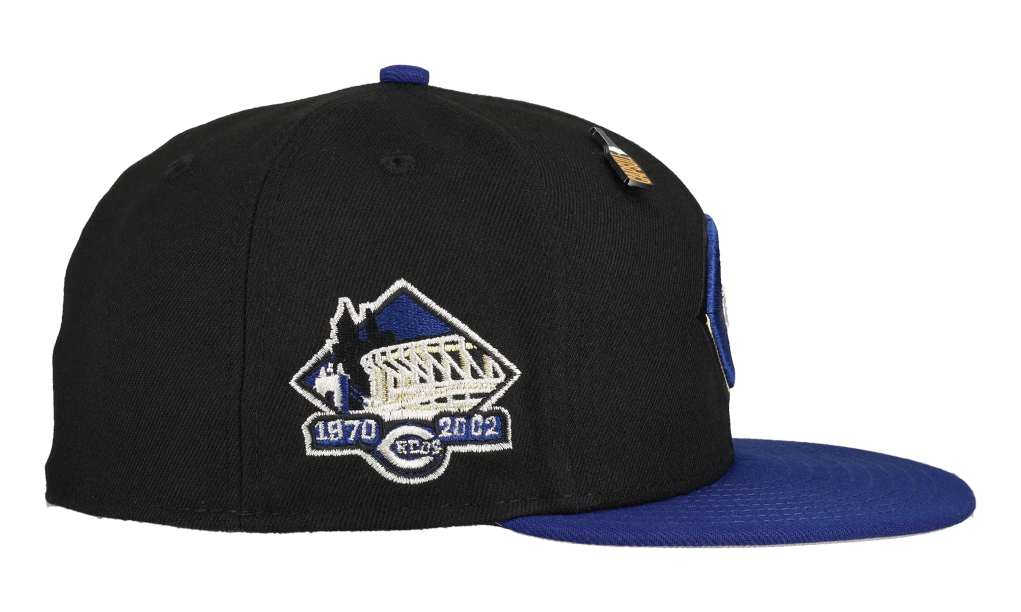 59FIFTY Cincinnati Reds New Years Collection Riverfront Stadium Patch Fitted Hat "Black / Grey" 123451293552