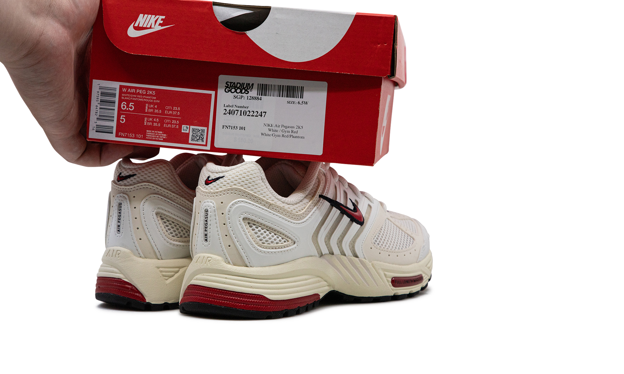 Air Pegasus 2K5 WMNS"White/ Gym Red" FN7153 101
