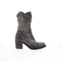 Jasper Womens Gray Leather Zipper Casual Dress Boots