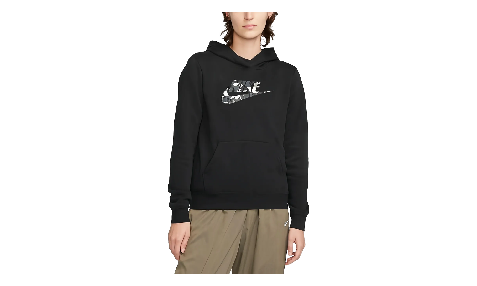 Fleece Printed Logo Pullover Hoodie DQ6108 010