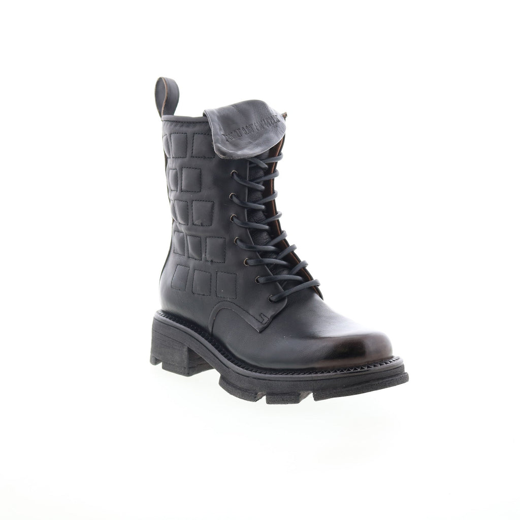 Lockwood Womens Black Leather Zipper Casual Dress Boots