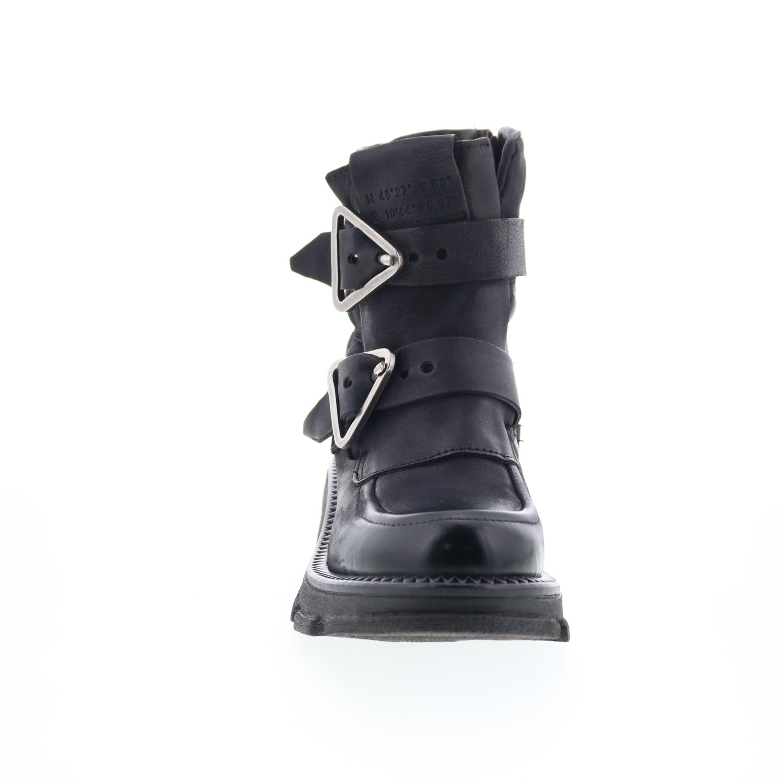 Loman Womens Black Leather Zipper Casual Dress Boots