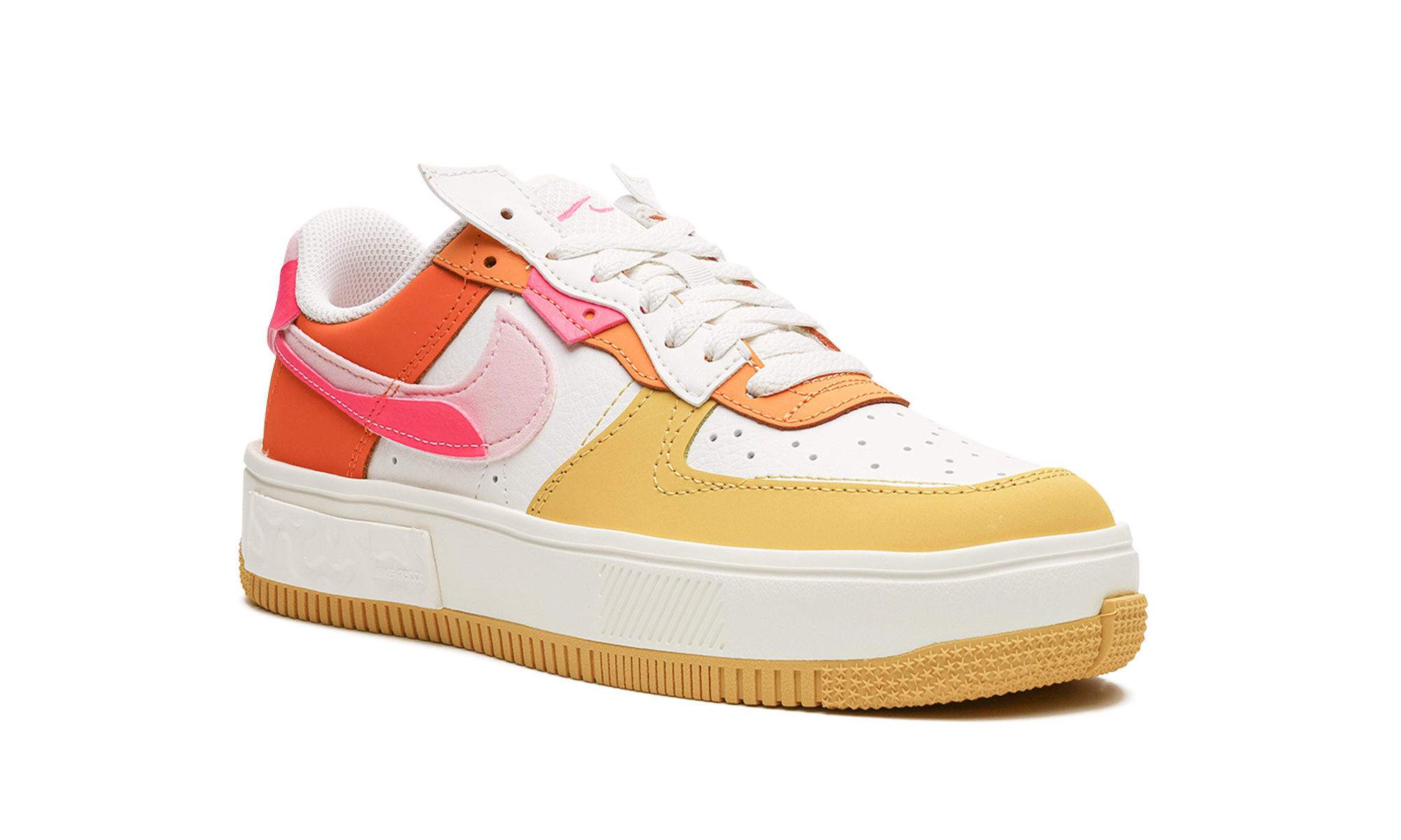 AIR FORCE 1 FONTANKA MNS WMNS"Summit White/Solar Flare/Medium Soft Pink/Hyper Pink" DX2675 100