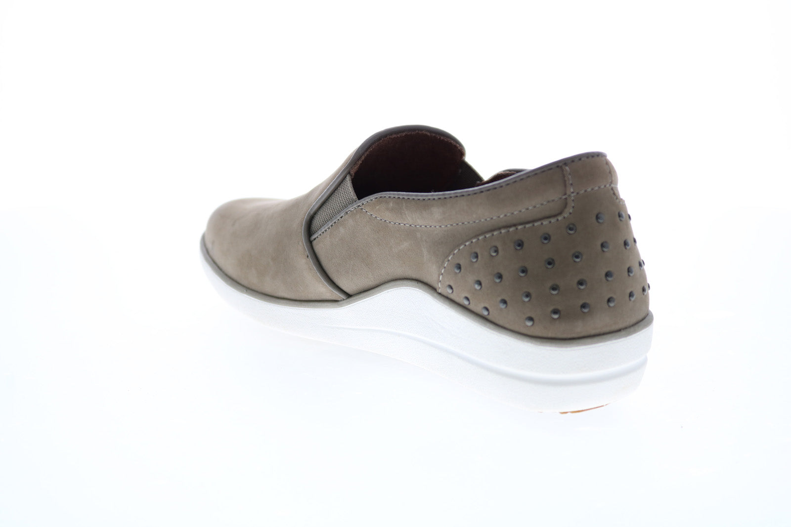 Aetrex Josie CS276 Womens Gray Leather Slip On Loafer Flats Shoes