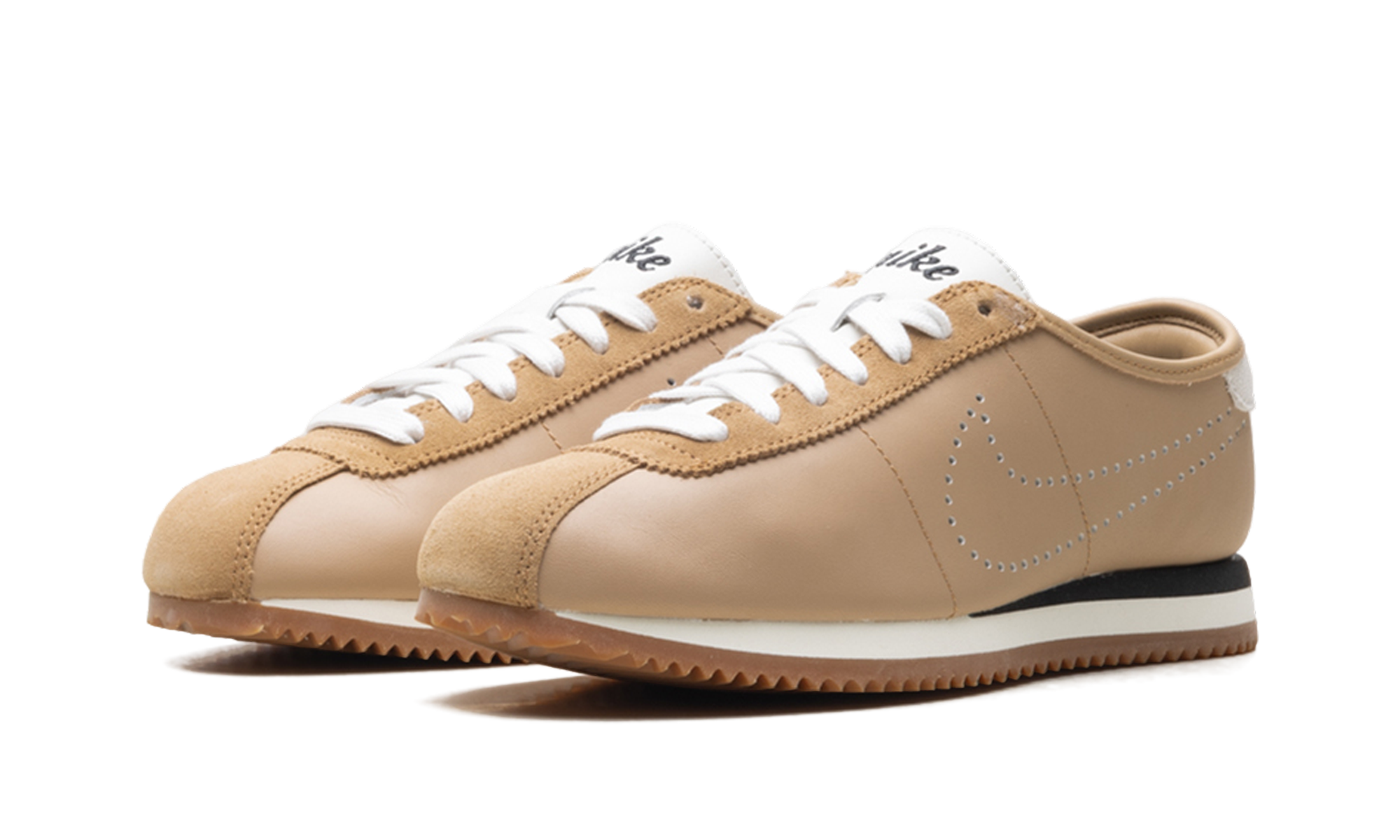 Cortez Leather WMNS"Perforated Swoosh - Pale Shale" HQ1841 200
