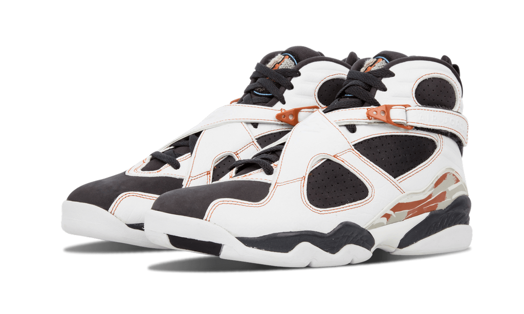 8 Retro LS "WHITE / ANTHRACITE - DARK ORANGE" 317258 104