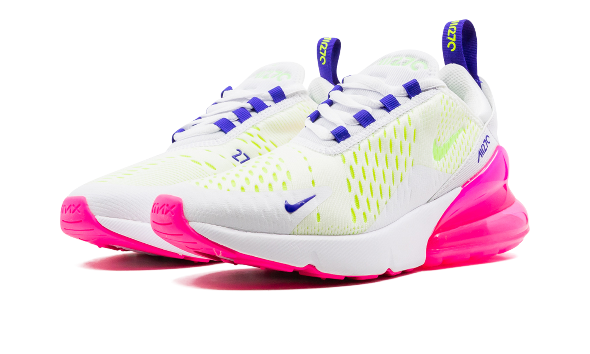 AIR MAX 270 MNS WMNS"White/ Pink Blast/ Volt" DH0252 100